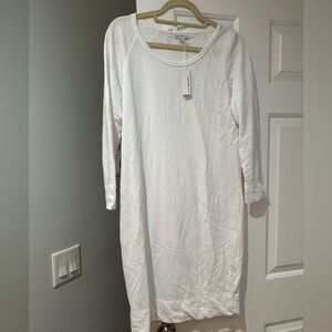 NWT!! New with tags!! White James Perse Tshirt/Sweat dress - Size 3